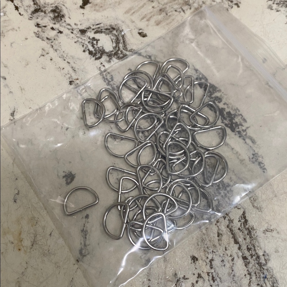 Silver Metal 1 inch “ D-Rings lot of 25